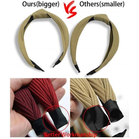 Women Girls Wide Headbands Knot Turban Hair Band Elastic Fashion Hair Accessorie - Picture 4 of 8